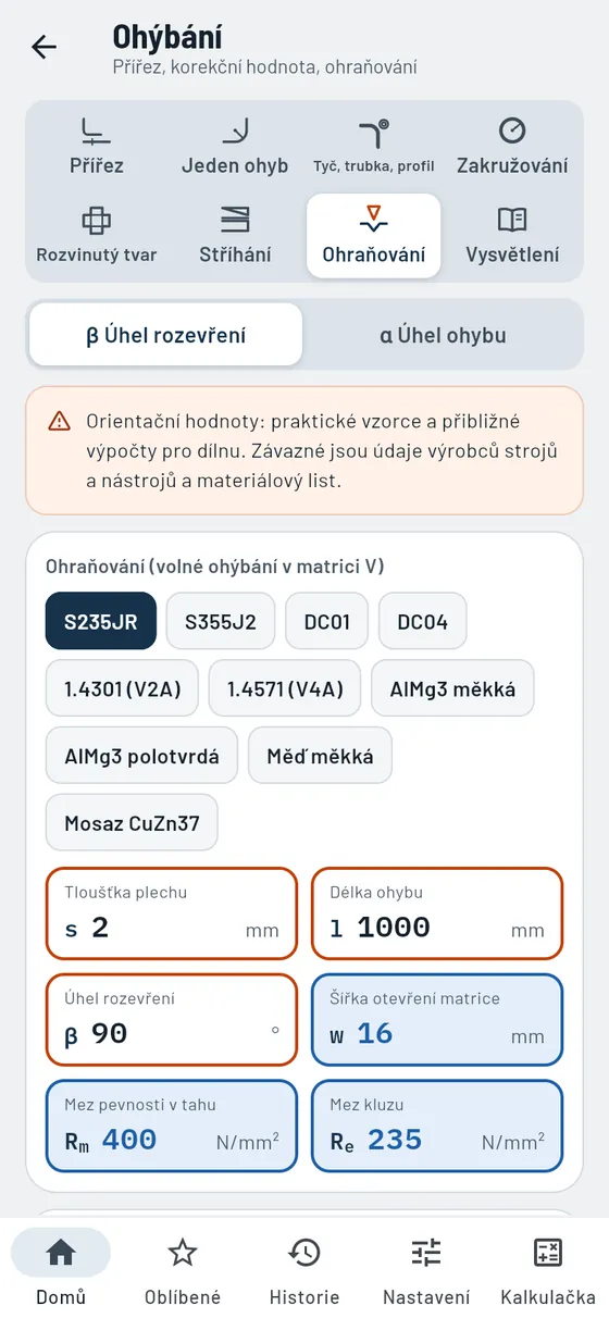 Gesello: Ohýbání – Ohraňování