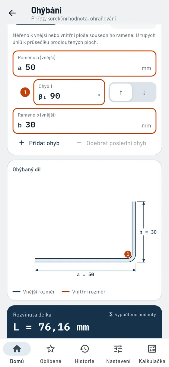 Gesello: Ohýbání – Přířez ohýbaného dílu
