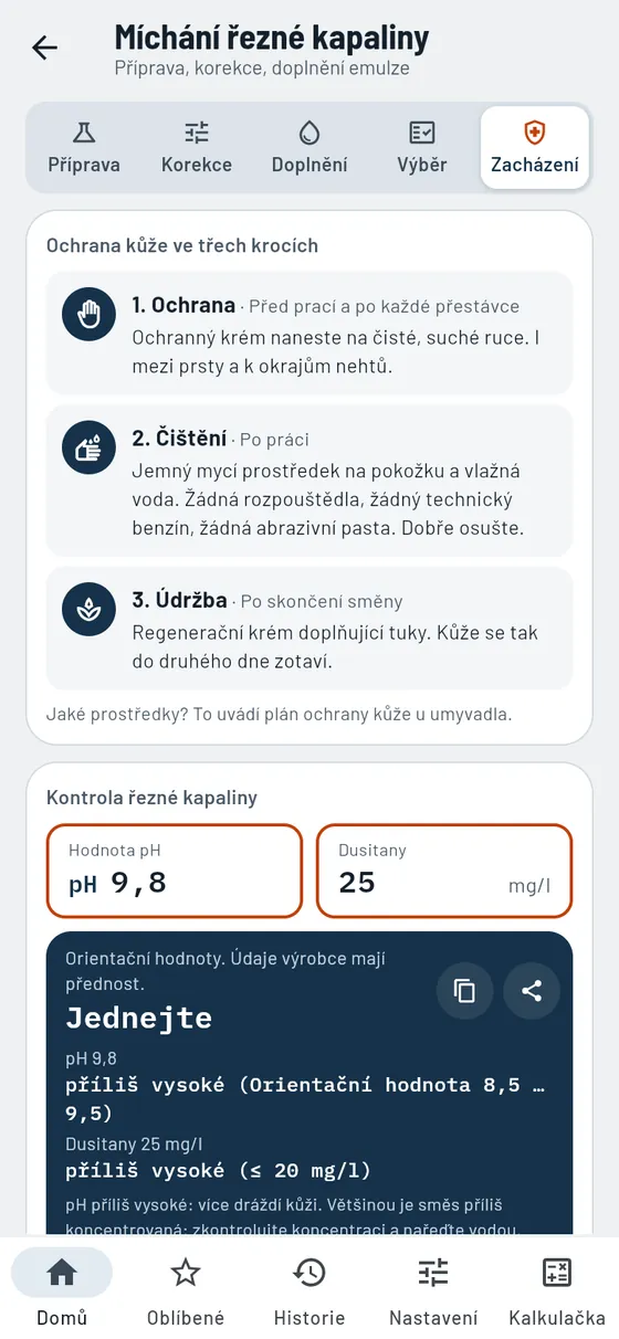 Gesello: Řezné kapaliny – údržba a kontrolní hodnoty