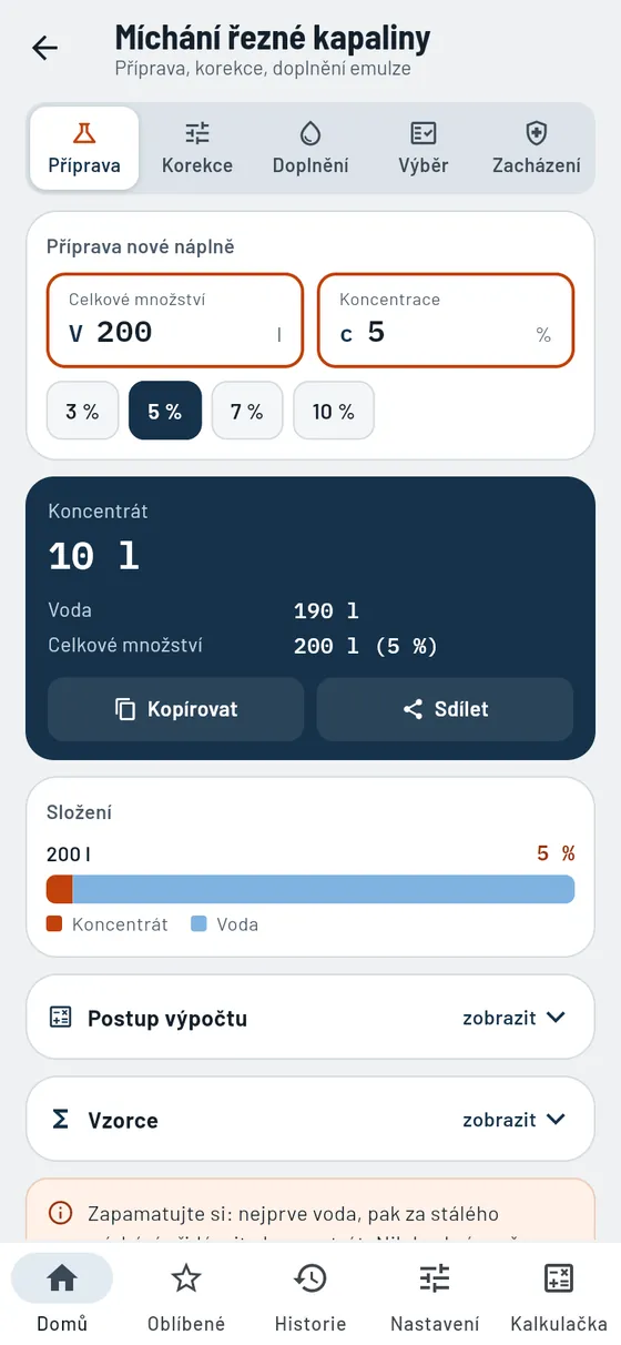 Gesello: Řezné kapaliny – nové namíchání