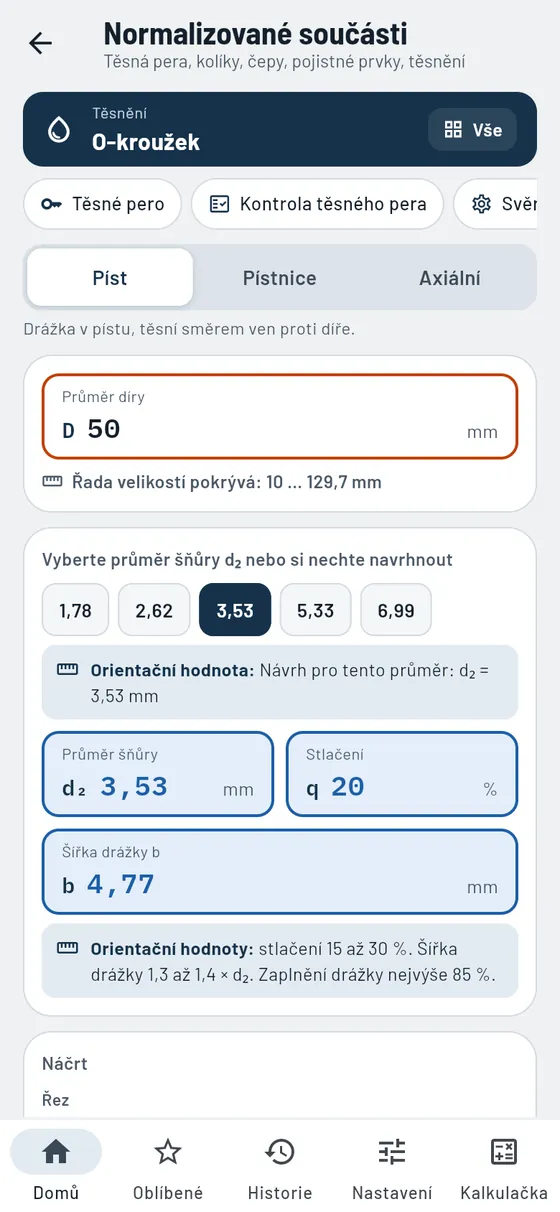 Gesello: Normalizované součásti – O-kroužek