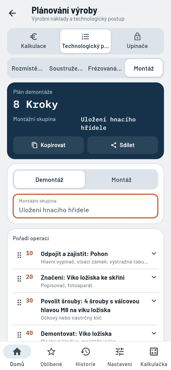 Gesello: Plánování výroby – Montáž