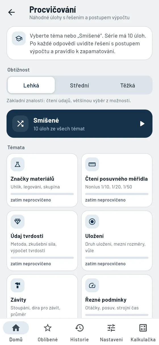 Gesello: Procvičování – Výběr témat
