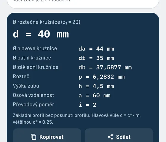 Takto to vypadá v Gesello: Převody