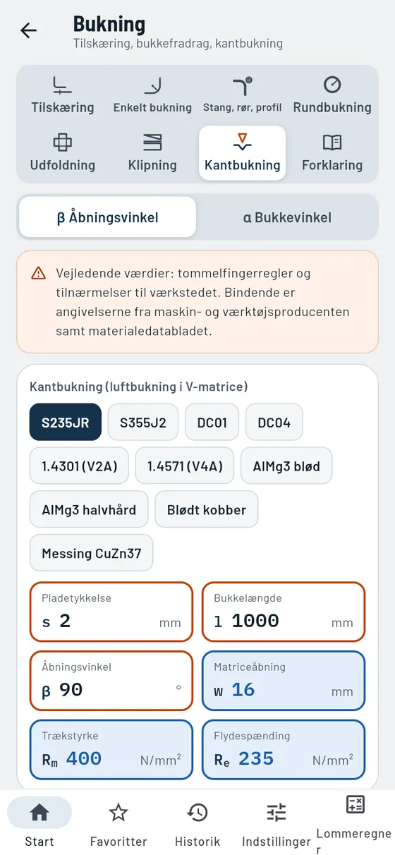 Gesello: Bukning – Kantbukning
