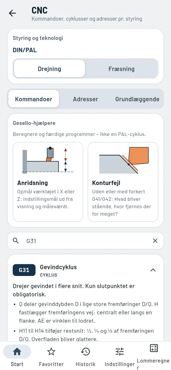 Gesello: CNC-cyklusser