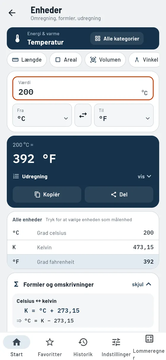 Gesello: Enheder – Temperatur
