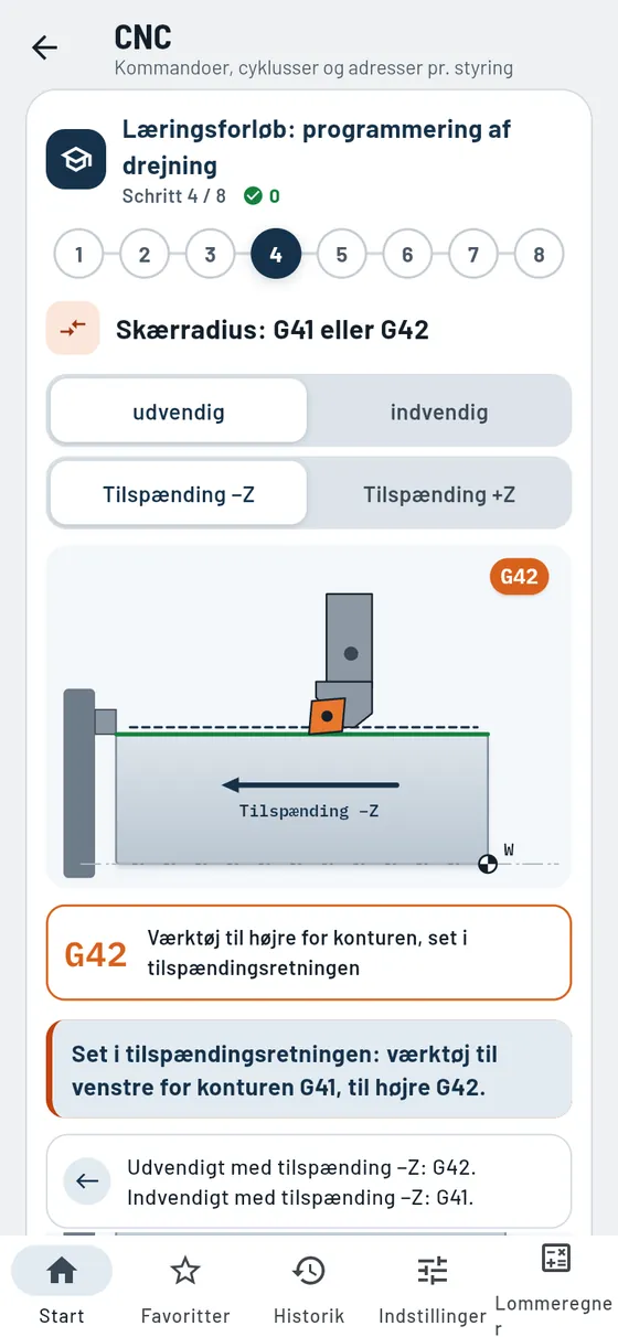 Gesello: CNC – læringsforløb drejning: G41 eller G42