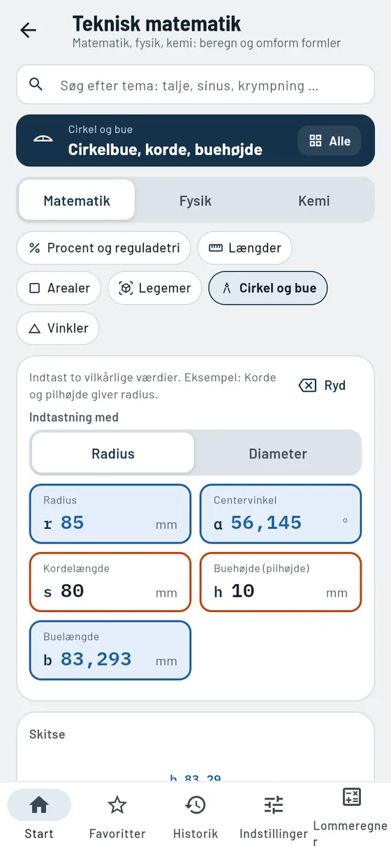 Gesello: Teknisk matematik – Buelængde