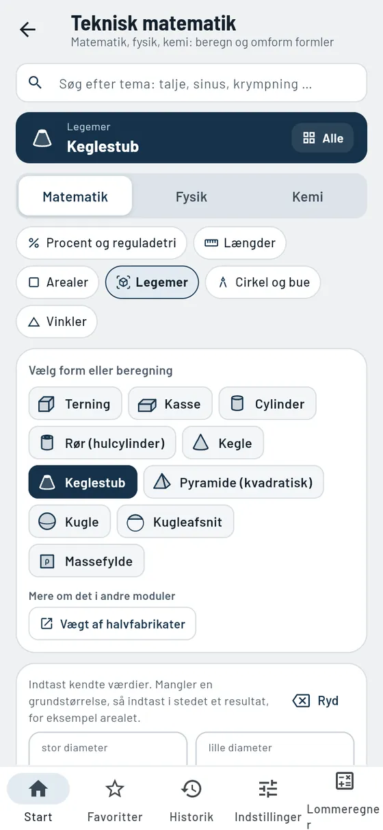 Gesello: Teknisk matematik – Beregning af legemer