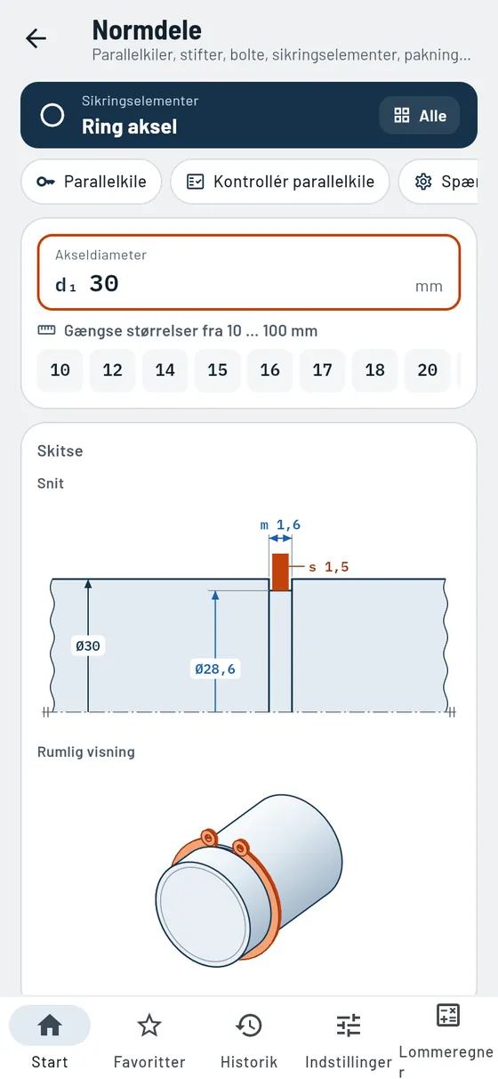 Gesello: normdele – låsering