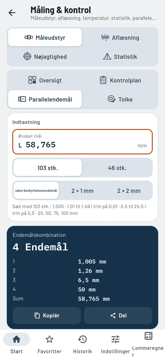 Gesello: måling & kontrol – kombination af parallelendemål