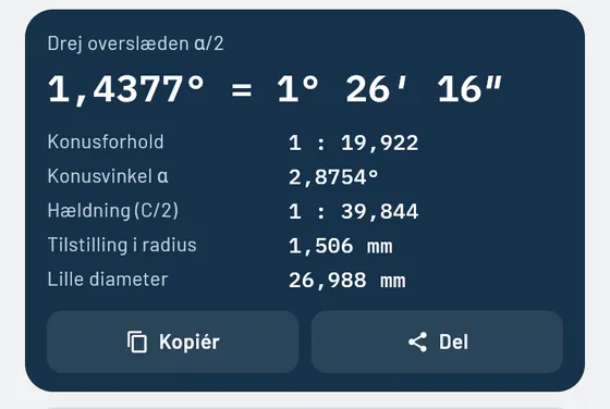 Sådan ser det ud i Gesello: konusdrejning