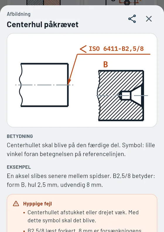 Sådan ser det ud i Gesello: Tegningssymboler