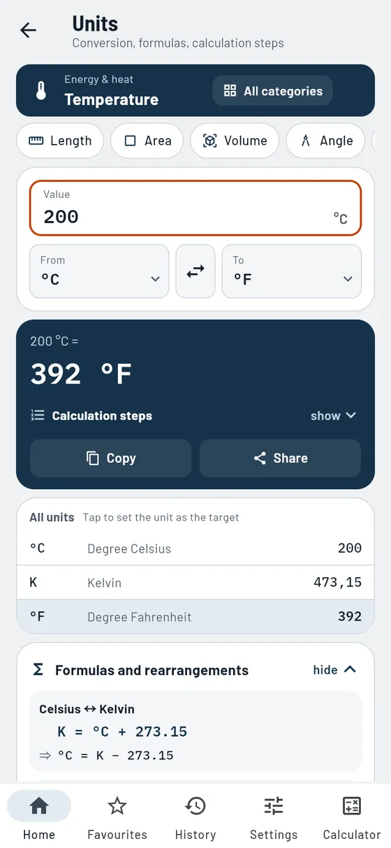 Gesello: Units – Temperature
