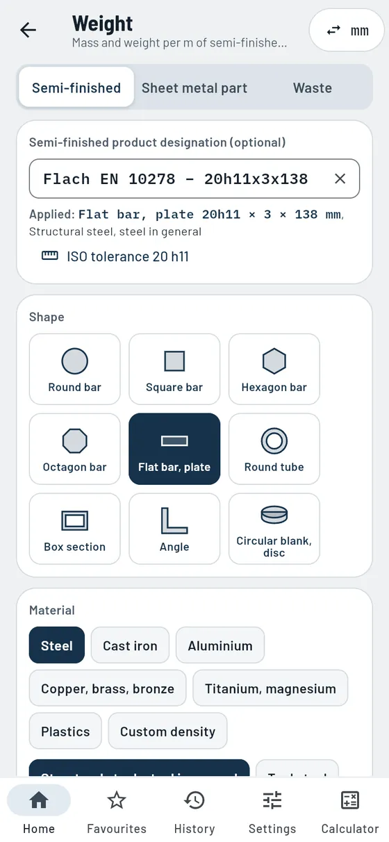 Gesello: Weights – Paste designation