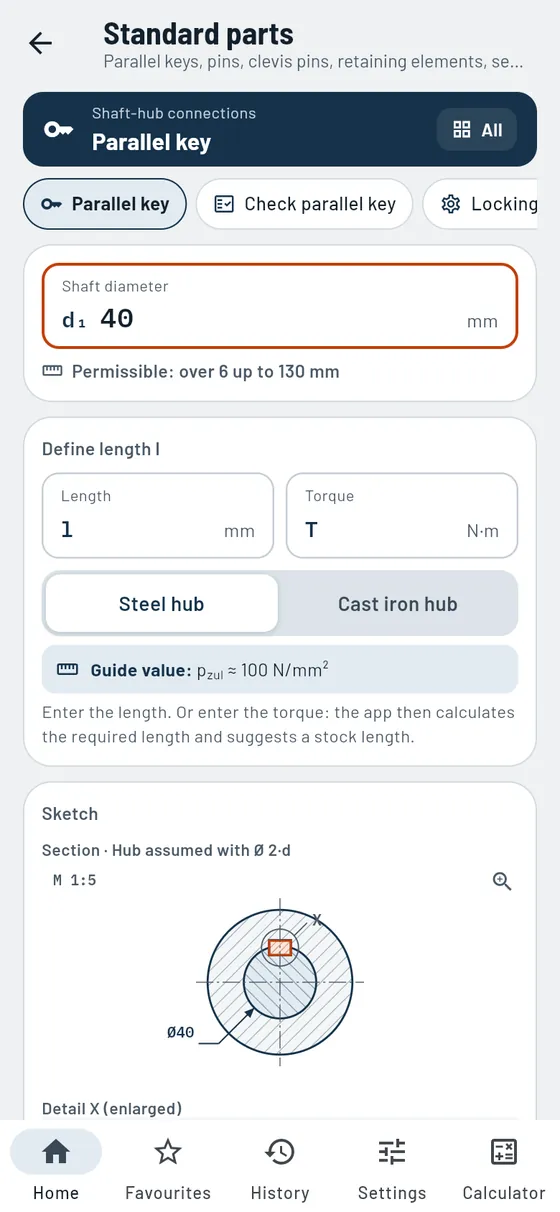 Gesello: standard parts – parallel key