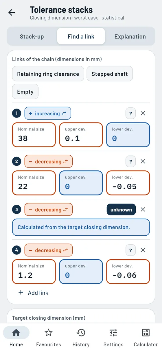 Gesello: tolerance stacks – finding an unknown link