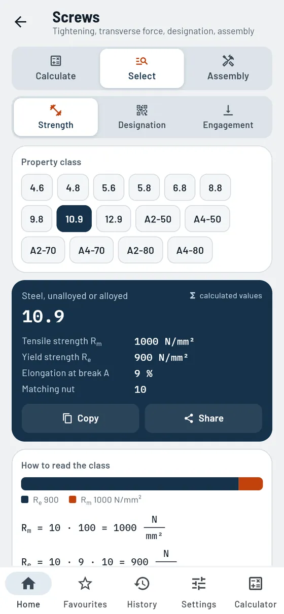 Gesello: screws – property class 10.9
