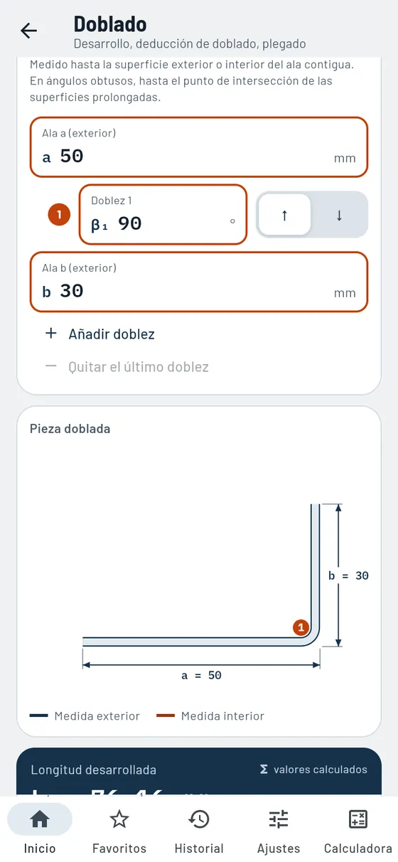 Gesello: Doblado – Desarrollo de pieza doblada