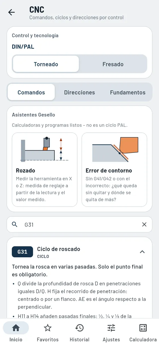 Gesello: ciclos CNC