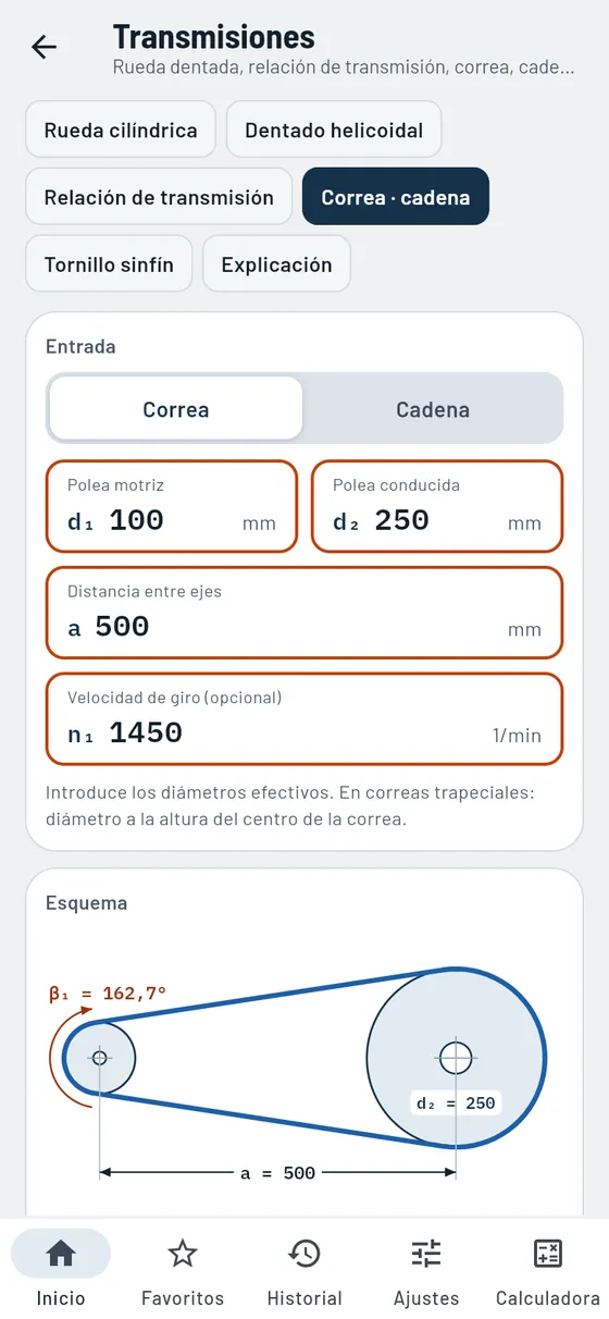 Gesello: Transmisiones – Transmisión por correa