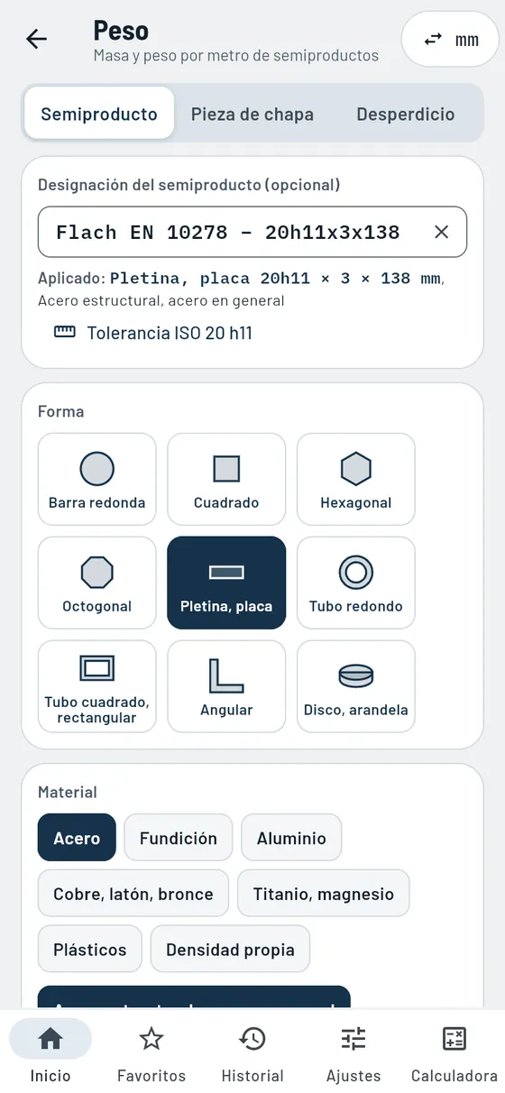 Gesello: Pesos – Pegar designación
