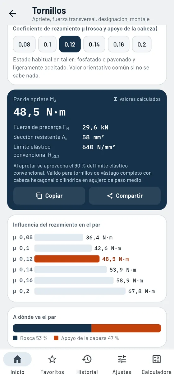 Gesello: tornillos – par de apriete M10 8.8