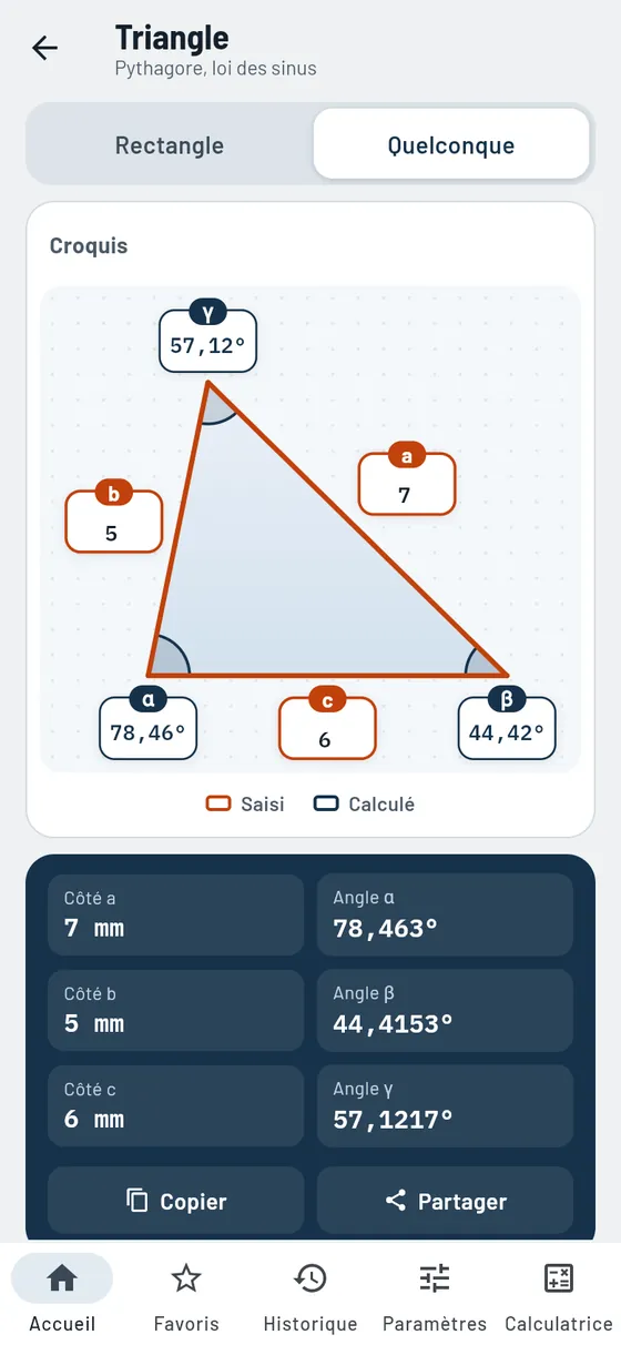 Gesello : Triangles – Quelconque