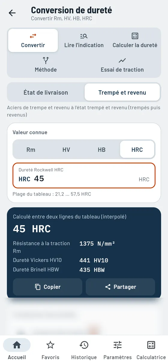 Gesello&nbsp;: Conversion de dureté – Conversion de dureté
