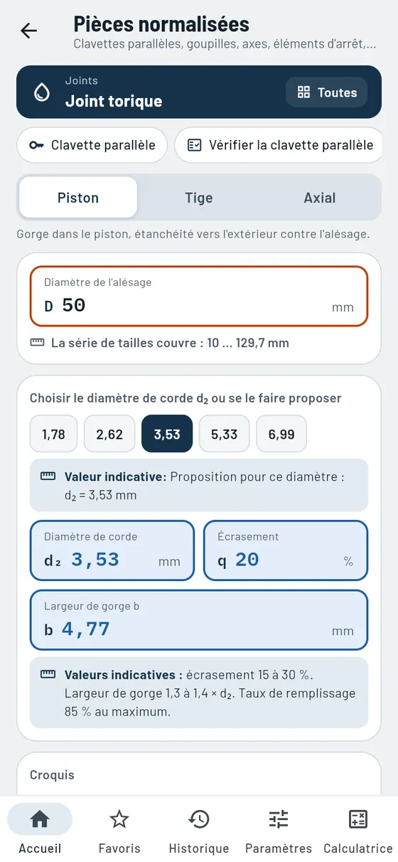 Gesello : pièces normalisées – joint torique