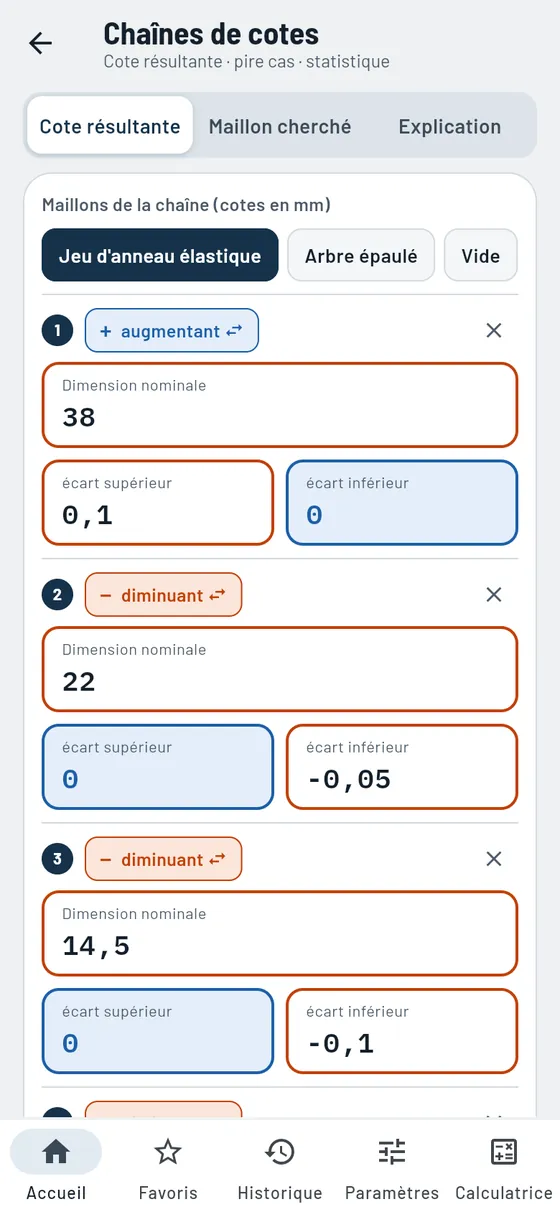 Gesello&nbsp;: chaînes de cotes – jeu à l’anneau élastique