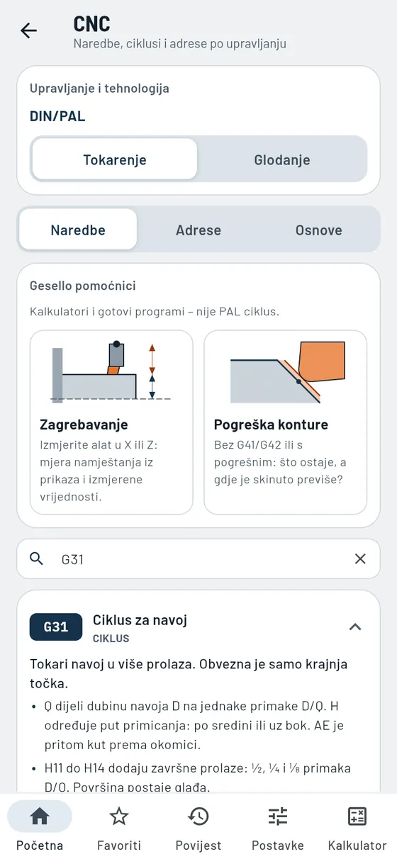 Gesello: CNC ciklusi