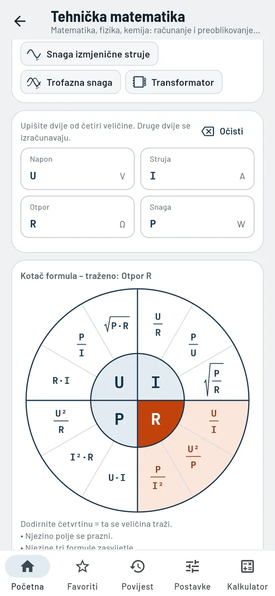 Gesello: kotač formula za elektrotehniku u zbirci formula