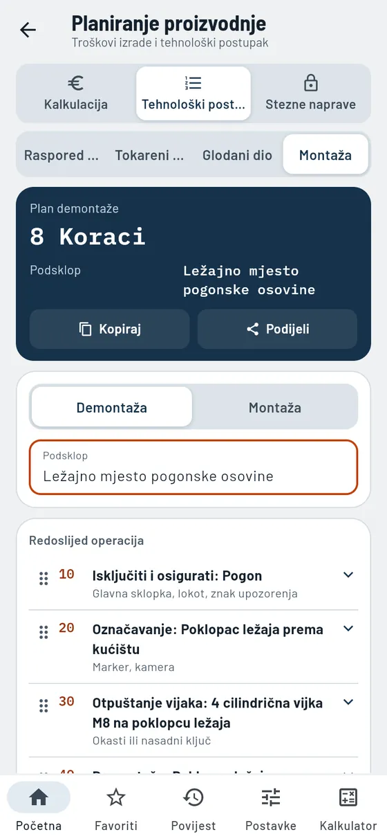 Gesello: planiranje proizvodnje – montaža