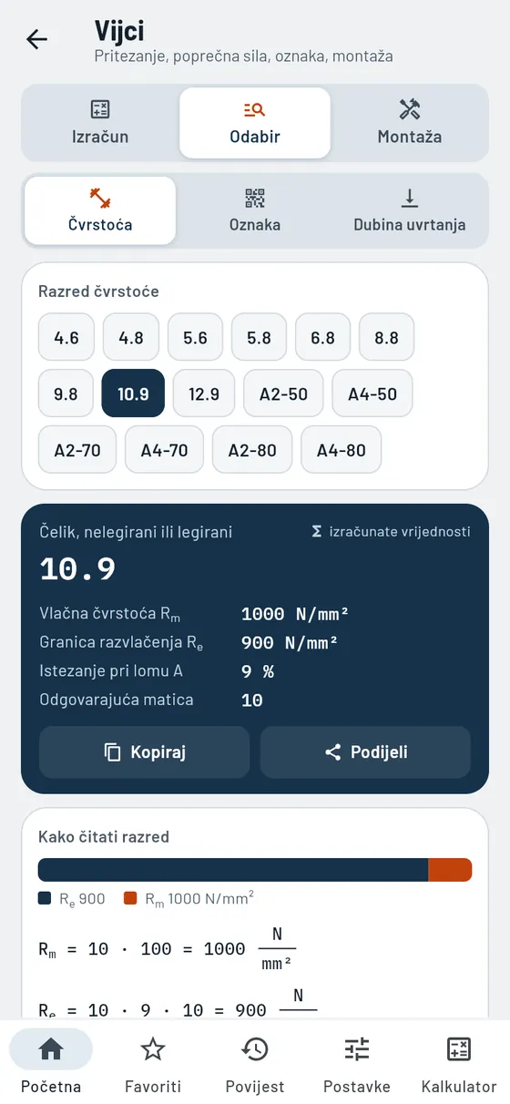 Gesello: vijci – razred čvrstoće 10.9