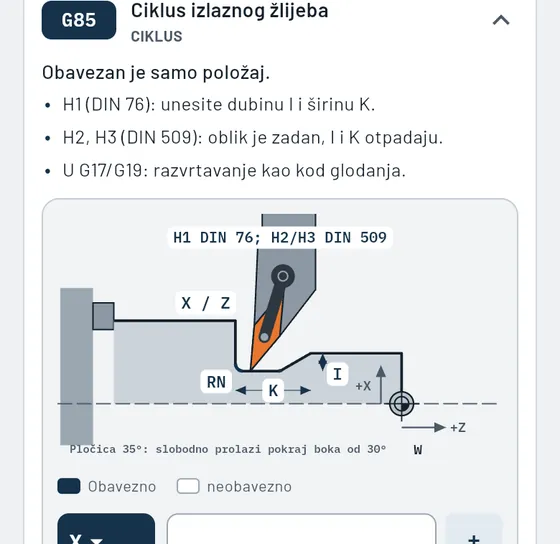 Ovako to izgleda u aplikaciji Gesello: CNC