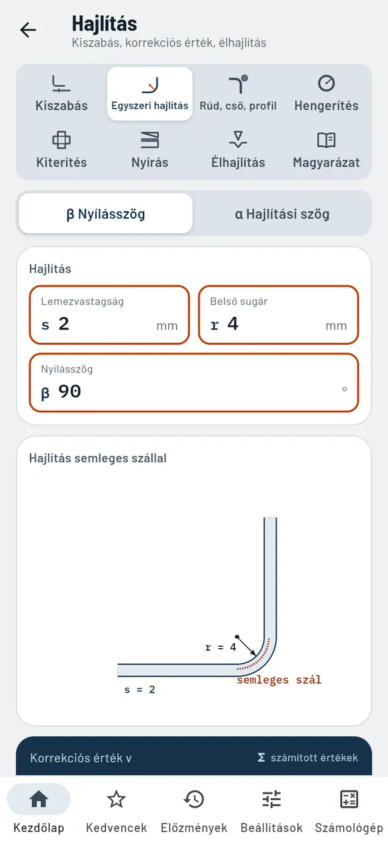 Gesello: Hajlítás – Egy hajlítás