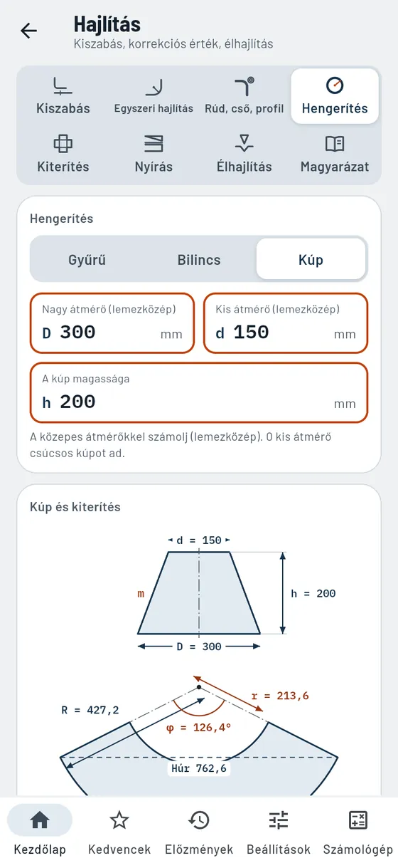 Gesello: hajlítás