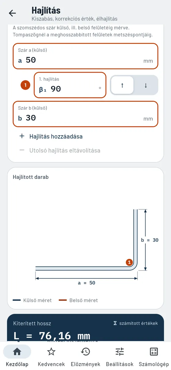 Gesello: Hajlítás – Hajlított alkatrész kiszabása