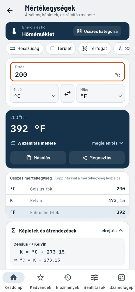 Gesello: Mértékegységek – Hőmérséklet
