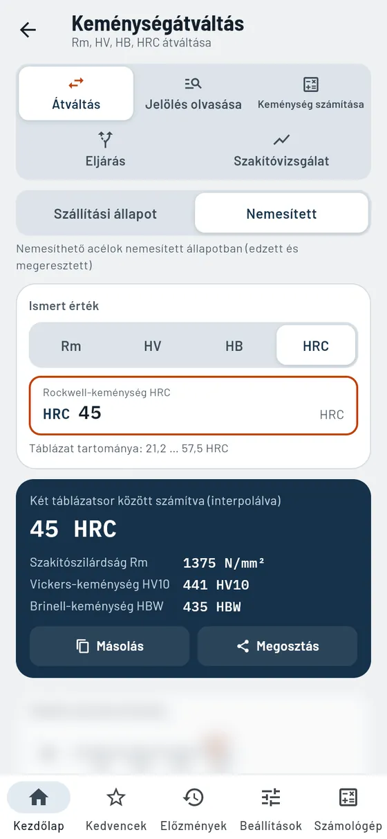 Gesello: Keménységátváltás – Keménységátváltás