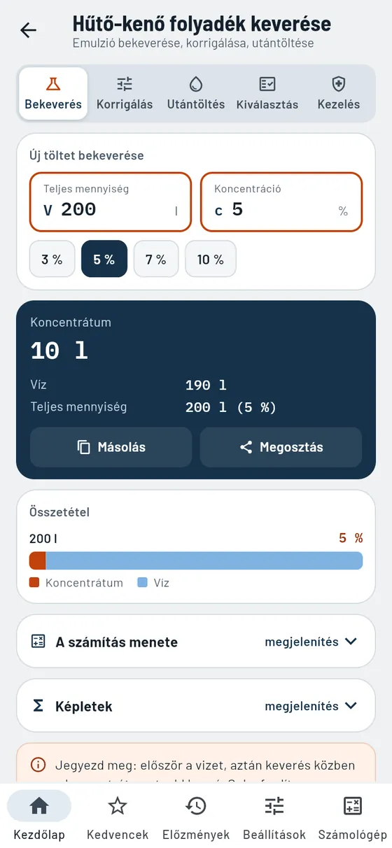 Gesello: hűtő-kenő folyadék – új keverék