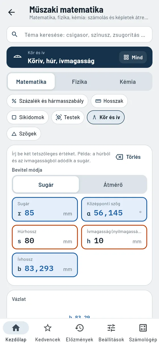 Gesello: Műszaki matematika – Ívhossz