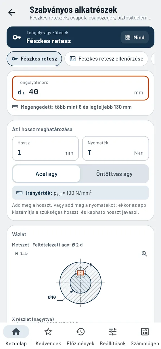 Gesello: szabványos alkatrészek – fészkes retesz