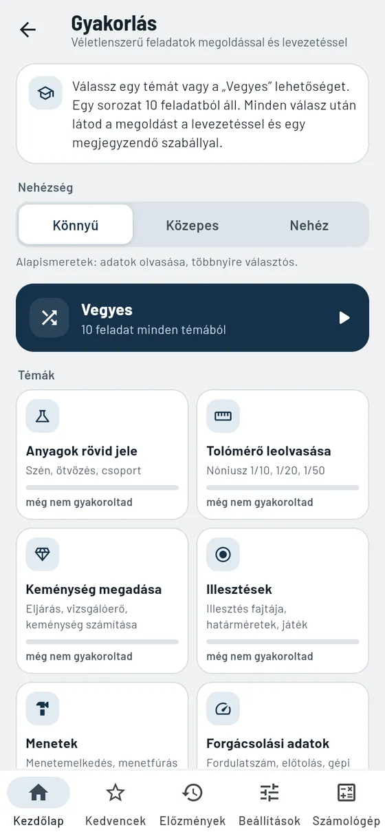 Gesello: Gyakorlás – Témák kiválasztása