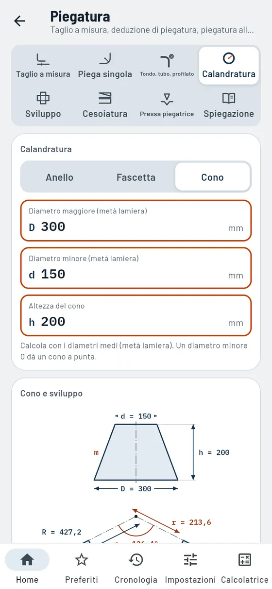 Gesello: piegatura