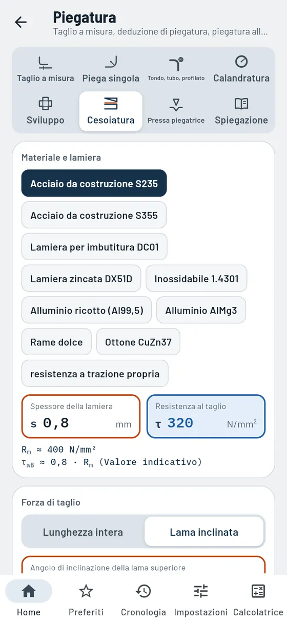 Gesello: Piegatura – Cesoiatura