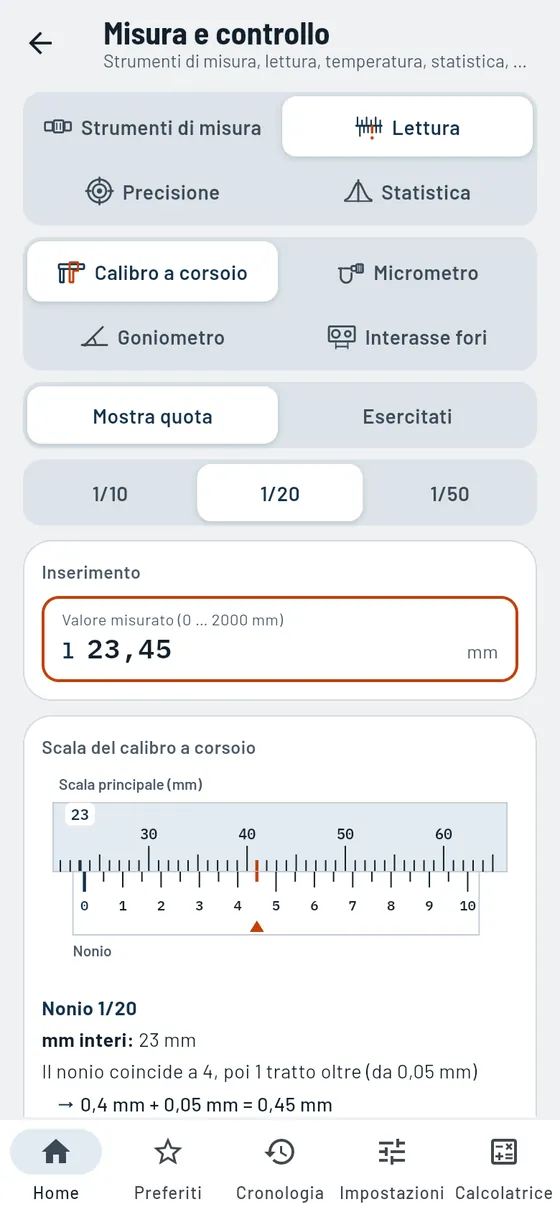 Gesello: misura e controllo – leggere il calibro a corsoio