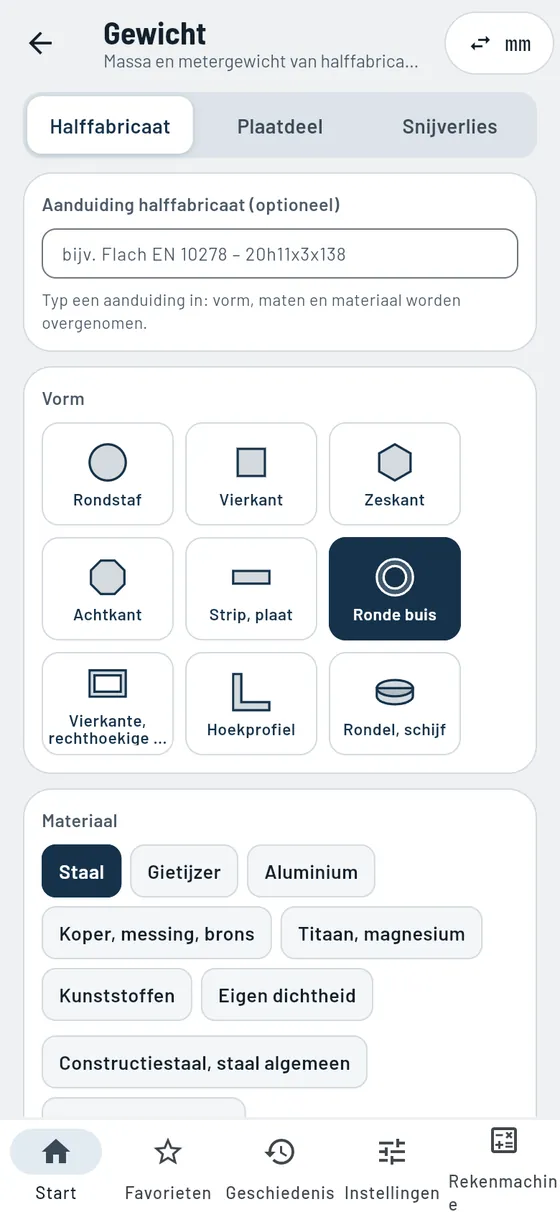 Gesello: gewichten – buis van roestvast staal